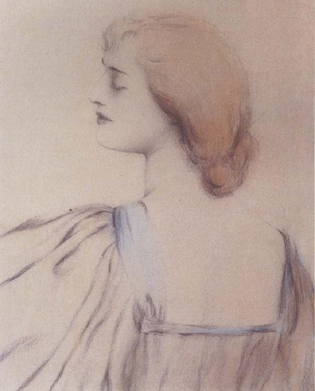 Fernand Khnopff A Shoulder oil painting image